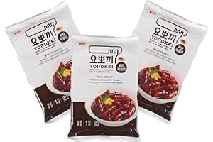 ‎OG ASIA Topokki Reiskuchen Dreierpack Jjajang im Beutel - Korean Instant Rice Cake Pouch - Tteokbokki koreanische Reiskuchen - Schwarze Bohnen - OG ASIA - 3x 120g