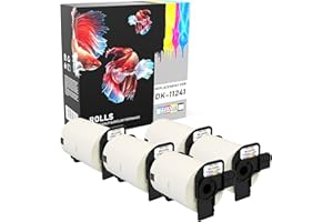 Prestige Cartridge 5X DK11241 etykiety wysyłkowe 102 mm x 152 mm kompatybilne z drukarkami etykiet QL-1050 QL-1060N QL-1100 QL-110NWB (200 etykiet na rolkę)