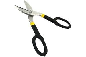 AERZETIX - Cesoia per lamiera 270mm - Forbici da lattoniere - Cesoia Metallo/Universale - Taglio dritto - Manico antiscivolo - Acciaio/CR-V/ - C45789