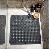 Seahome Kaydırmaz Duşakabin Banyo Ve Duş Paspası Kare Masajlı Vantuzlu Yapışır paspas 54 X 54 Cm ANTRASİT SEA150A