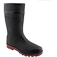 ELECANT Gum Boot For Men Flexible PVC, Puncture & Tear Resistant, 12 Inch Anti-Static,Anti-Slip,Oil/Water/Acid Resistance,Labour/Worker Purpose,Safety Men Gumboot