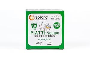 Officina Naturae | Solara Detersivo Piatti Solido Menta Piperita, Detersivo Concentrato, Sgrassaed Elimina Cattivi Odori, 80g