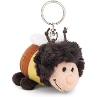 Schaffer Knuddel Plüsch-Schlüsselanhänger Biene „Sabiene“ – 9 Cm, 2er-Pack, Gelb-schwarz