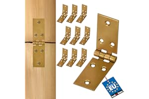 KOTARBAU® 10 Bisagras de acero inoxidable para muebles, 100 x 25 mm, Bisagra de libro, Nudo enrollado, Conector, Bisagra plegable de doble hoja, Bisagra multiuso para cajas, Galvanizada, 10 unidades
