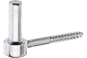 Alberts 306755 Gond à visser, crochet en J, avec filetage coupé, électro-galvanisé, passivé à couche épaisse, cote axe Ø16 mm, longueur 110 mm