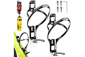 Desing Wish 2 Piezas Portabidon Bicicleta con Tornillos PC Porta Bidones Bici MTB 22g Portabotellas Bicicleta Soporte Botella Bicicleta Portabidones Montaña Carretera Botellin Ciclismo Accesorios