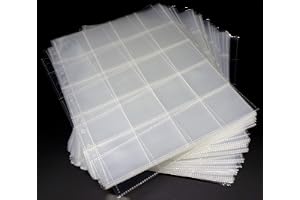 Docsmagic.de 100 20-Pocket Album Pages 2" x 2" - Coins Sticker - 53 x 53 mm - 11-Hole