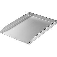 MaTaDa Edelstahl Grillplatte massiv I BBQ Plancha 30 x 40cm - Universalgröße passend für viele Gas- und Kohlegrills