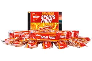 wcup sports fruit orange, lot de 12 pâtes de fruits, barres énergétiques à l'orange