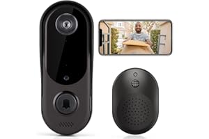 EUDIC Doorbell Camera Wireless WiFi with Chime, Cloud Storage WiFi Vdeo Doorbell Real-Time Video,Two Way Audio, iOS & Android Phone (T3)