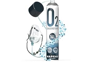 ‎MAPEAU Sauerstoffflasche 14 Liter mit Inhalation Maske, Mapeau Sauerstoff Dose für Zuhause
