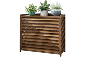 HRXQ Copertura Condizionatore Legno, Supporto Per Fiori, Telaio Per Rack Per Condizionatore D'aria, Ripiano Anticorrosione, Per Aria Condizionata Da Esterno ( Size : 95×40×89cm )