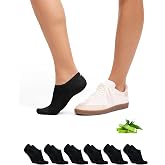 DANISH ENDURANCE Pinkies in Bamboo, No Show Socks, 6 Pack