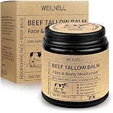 Beef Tallow Cream 120g, Beef Tallow for Skin - 100% Natural Grass Fed Animals for Face and Body, Deep Hydration, Fast Absorpt