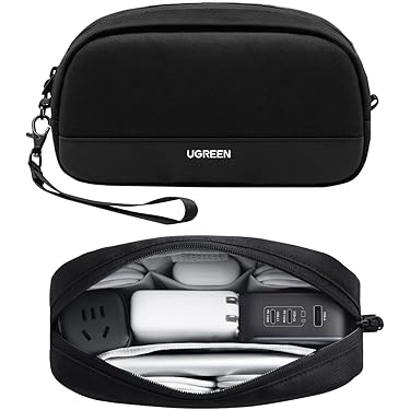 Reizen Elektronica Kabel Organizer Tas Accessoires Tas, Canvas Waterdichte Universele Elektronica/Accessoires Multifunctionele Draagtas Gadgets Tas Pouch 2 Stuks, Marineblauw (Klein Groot