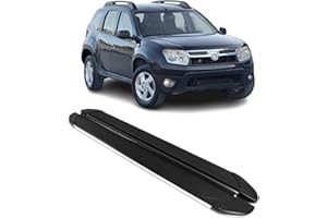 OMAC Marchepieds Latéraux Compatible avec Dacia Duster 2010-2018 Aluminium Gris Noir 2Pcs