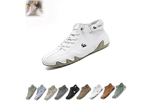 JXOPY Bottes hautes italiennes faites à la main avec velcro, chaussures Beck hommes imperméables, baskets décontractées en cuir chaussures Beck respirantes antidérapantes for hommes, bottes Beck for hommes