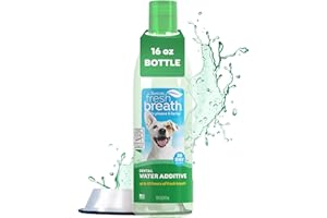 TropiClean Dog Breath Freshener - Additivo per l'Acqua per la Cura Orale per Cani, Animali Domestici, Gatti I Senza Spazzolare I Combatte Placca e Tartaro - 473 ml