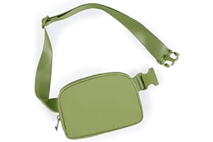 ODODOS Unisex Mini Belt Bag with Adjustable Strap Fanny Pack Small Waist Pouch for Workout Running Traveling Hiking, Olive