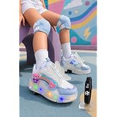 Muggo COLOURFUL &Ccedil;ocuk Işıklı Patenli Tekerlekli Sneaker Spor Ayakkabı