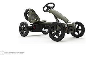 BERG Go-kart Jeep Adventure | Children's vehicle, pedal car with adjustable seat, with freewheel, children's toys for Ages 4-12