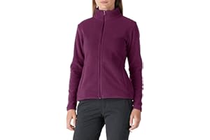 Outdoor Ventures Chaqueta de forro polar para mujer con cremallera completa, cuello alto, chaqueta ligera de forro polar para mujer