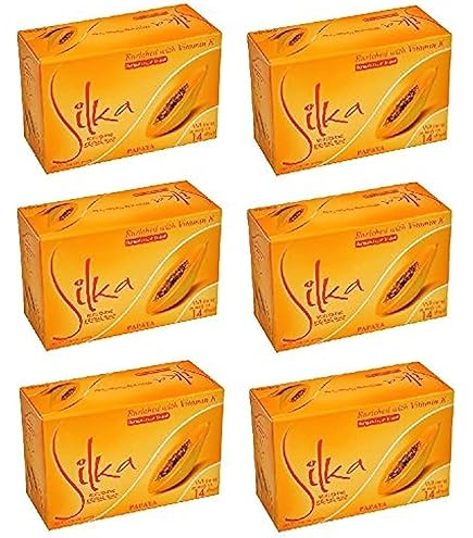 Silkas Papaya Soap Herbal Skin Whitening, 3 Piece: Buy Online at