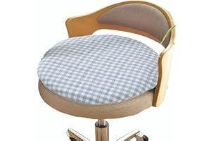 SDNAM Cojín Redondo para Silla Cocina 30/35/40/45 Antideslizante Cojín de Asiento Redondo Cojin Taburete Redondo Interior/Exterior para Comedor, Terraza, jardín, Hogar, Oficina(H114,Diameter 30cm)