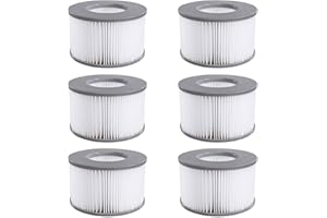 BAIFULAI 6 sztuk filtrów zamiennych do MSPA: filtr do jacuzzi, akcesoria do jacuzzi, akcesoria do MSPA Whirlpool zamiennik filtra, wkład filtrujący, filtr wody, kompatybilny z filtrem MSPA, do nadmuchiwanych