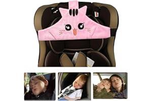 PEIDOG Baby Carseat Head Support, Safe Carseat Headrest Band, Head Strap for Car Seat Sleep Positioner Fixed Belt Car Seat Neck Protection Belt for Toddler Child Children Kids Infant(Pink)