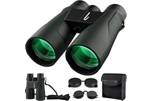 15x56 HD Fernglas Erwachsene - Aurosports Large View Fernglas mit klaren Low Light Vision - Leichtgewicht Easy Focus Vogelbeobachtung Jagd Wandern Kreuzfahrt Reisen - Schwarz