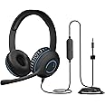 Cyber Acoustics 3.5mm Stereo Headset (AC-5002) with Noise-Canceling Microphone for PCs, Tablets, and Cell Phones in The Classroom or Home