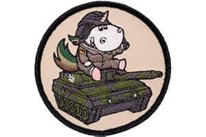 Café Viereck ® Bundeswehr Panzer Panzertruppe Einhorn Fun Patch Gestickt mit Klett - 8 cm