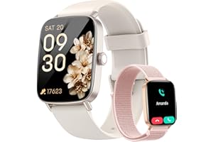 AEAC Smartwatch Donna Uomo,1.85" HD Smart Watch Chiamate e Whatsapp,Orologio Fitness Sportivo Cardiofrequenzimetro/SpO2/Sonno/Contapassi,Fitness Tracker 110+ Modalità Sport Impermeabile per Android iOS
