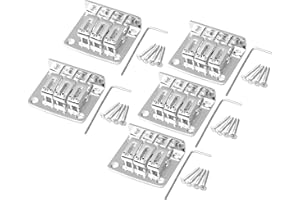 Yibuy Lot de 5 cordier en alliage de zinc argenté pour guitare électrique à 3 cordes