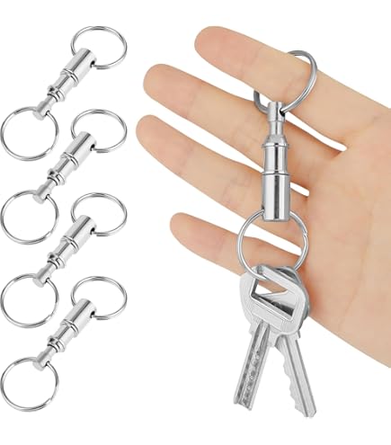 4pcs Porte Clés à Dégagement Rapide, Fer Alliage De Laiton Porte Clés