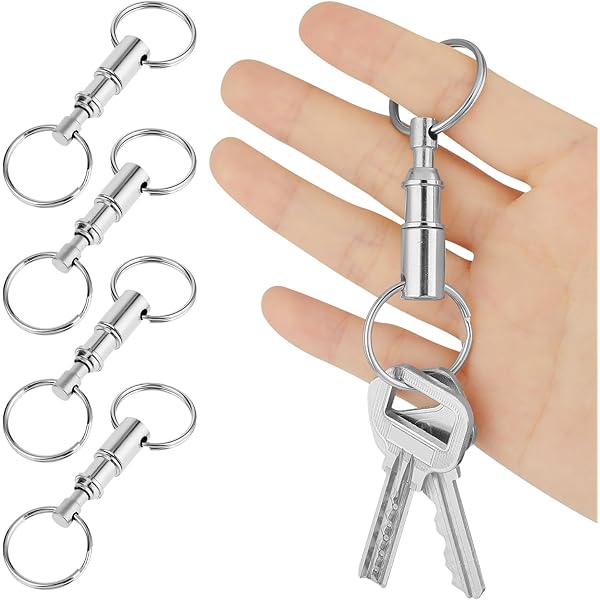 Neikafan Quick Release Titanium Sleutelhanger - Afneembare Swivel Heavy Duty Lock Houder Sleutelorganizer voor Mannen en Vrouwen - Auto Accessoire