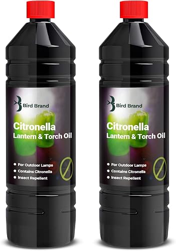 Quebec Insect Repelling Citronella Lamp Lantern and Torch Oil 2x1L – Outdoor Garden Torch Fuel with Citronella Essential Oil, Long Lasting Burn, Patio Mosquito Lantern Oil for Garden Camping