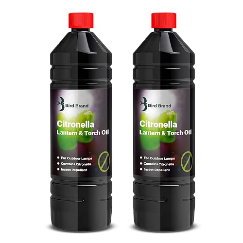 Quebec Insect Repelling Citronella Lamp Lantern and Torch Oil 2x1L – Outdoor Garden Torch Fuel with Citronella Essential Oil, Long Lasting Burn, Patio Mosquito Lantern Oil for Garden Camping