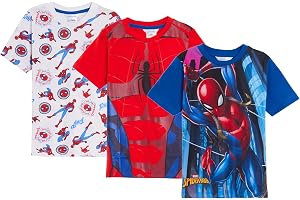 Pojkar, 3-pack, Spiderman-t-shirts, barn, Marvel Dress Up, toppar, t-shirts med korta ärmar, multipack