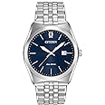 Citizen Men's Classic Corso Eco-Drive Watch, 3-Hand Date, Luminous Hands, Stainless/Blue Dial