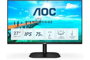 AOC Monitor 27B2DA- 27" Full HD, 75Hz, IPS, Adaptive Sync, 1920x1080, 250 cd/m, D-SUB, DVI, HDMI