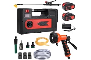 AISNY Pompe à Eau, Pompe De Jardin Portable Pour Makita 21V Avec 2 Batteries Pompe à Eau Rechargeable 80 W Pompe D'Irrigation Pour Lavage De Voiture Arrosage PulvéRisation De Pesticides