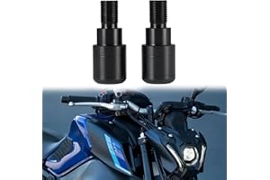 LOKLISUM Embout de Guidon Moto CNC Poignées de Guidon de Moto Capuchons de Guidon de Moto compatibles avec MT07 MT09 MT10 MT125 MT 07 09 10 125, 2PCS
