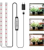 Lampe Horticole LED Spectre Complet Dimmable - Avec Minuterie 4/8/12H, 10 Niveaux De Luminosité, Pour Plantes D'intérieur (24.2cm) - 12