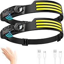 Torcia Frontale DAWINSIE LED - Ricaricabile USB IPX4 Impermeabile