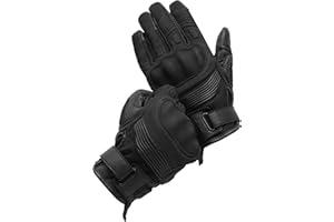 BROGER Ohio męskie rękawice motocyklowe, skóra bydlęca i skóra kangurka, ochraniacze Knox SPS, amortyzująca pianka, ochrona kostek