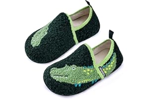 WateLves Kids Slippers Girls Boys Winter Warm House Shoes With Anti-Slip Sole