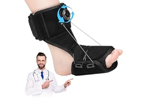 DERJLY Attelle de Nuit Plantar Fasciitis, Nouveau Bouton pour régler l'étanchéité, Attelle de Nuit Pied,Attelle de Nuit de Récupération Fracture de Pieds,Attelle Cheville de Nuit