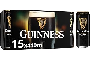 Guinness Draught Stout Beer | 4.1% vol | 15 x 440ml | Iconic Stout | Rich Smooth Head & Sweetness of Malt Balanced with Hops
